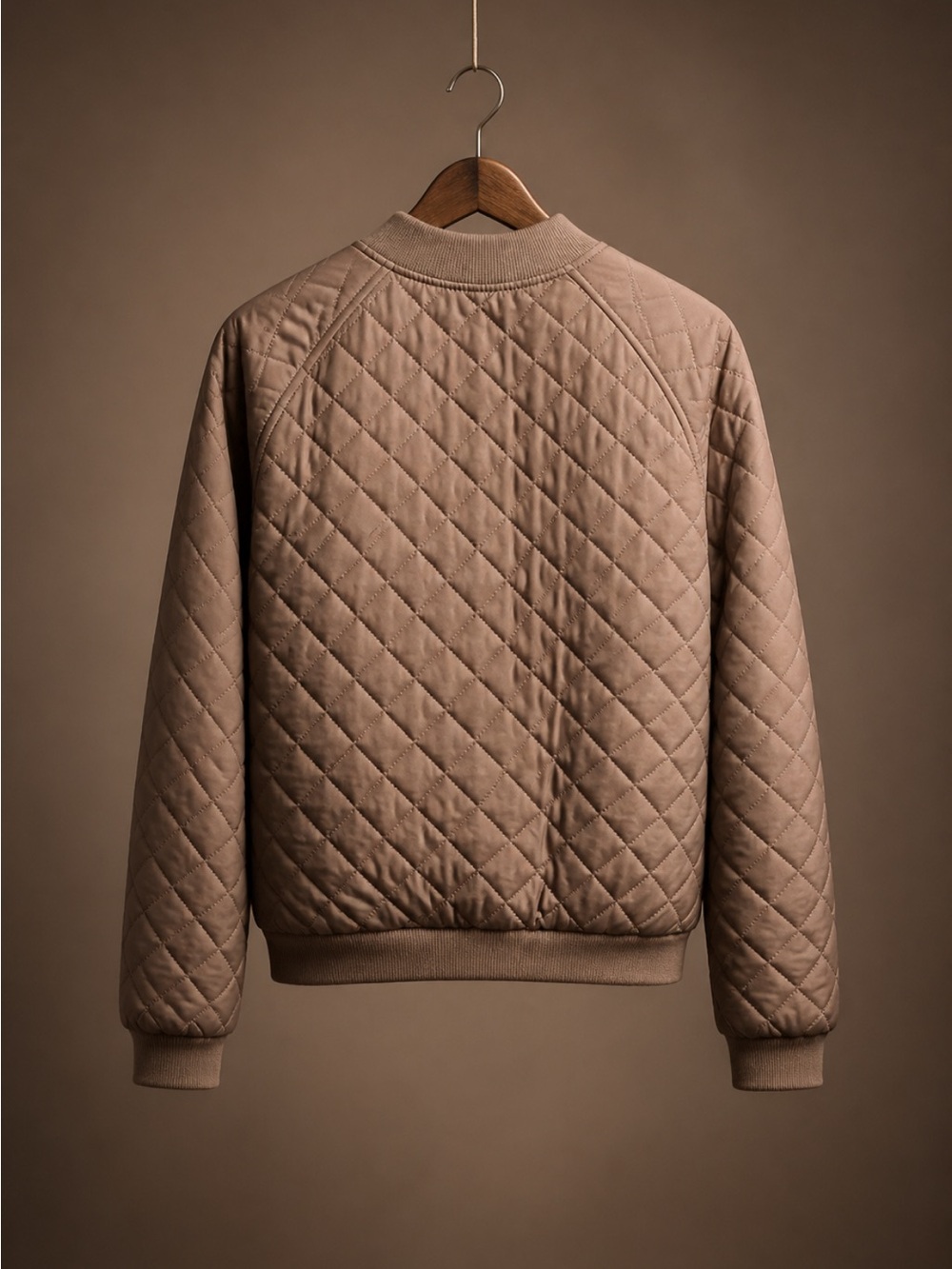 Ashley By 26 International Quilted Bomber Jacket - Dusty Rose - Picture 3 of 5